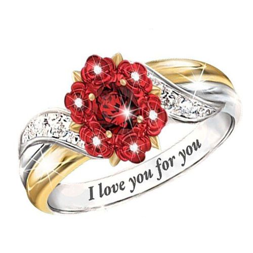 Bagues Chics À La Mode Coréenne, Bague Rose Rouge Pour Adolescentes, Accessoires Pour Femmes, Bagues Esthétiques, Bijoux Pour Femmes