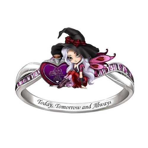 Bague Pour Femmes, Bijoux Féeriques, Bague Esthétique, Violet, Magique, Papillon, Vente En Gros