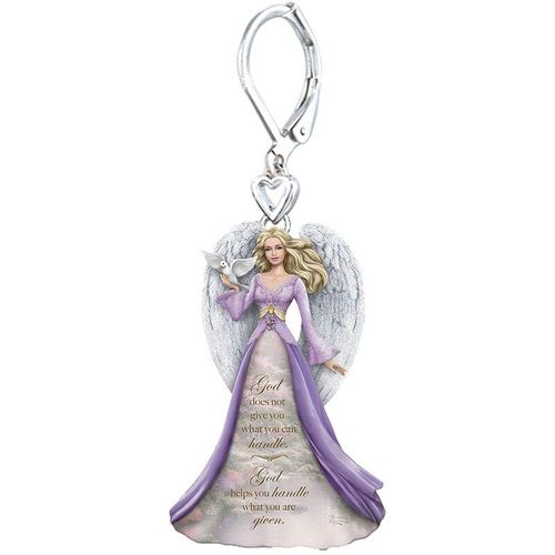Collier Et Boucles D'oreilles En Forme De C¿Ur Pour Femmes, Accessoires Pour Dames, Ensemble De Bijoux, Tour De Cou, Princesse, Ange Violet, À La Mode