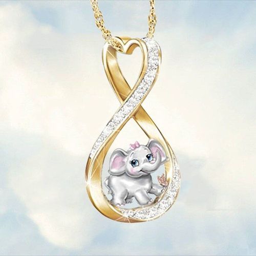 Collier En Forme D&#39éléphant Rose En Spirale Pour Femmes, Bijoux À La Mode, Bon Marché, Articles À La Mode, Bijoux D&#39halloween, Cadeau Personnalisé