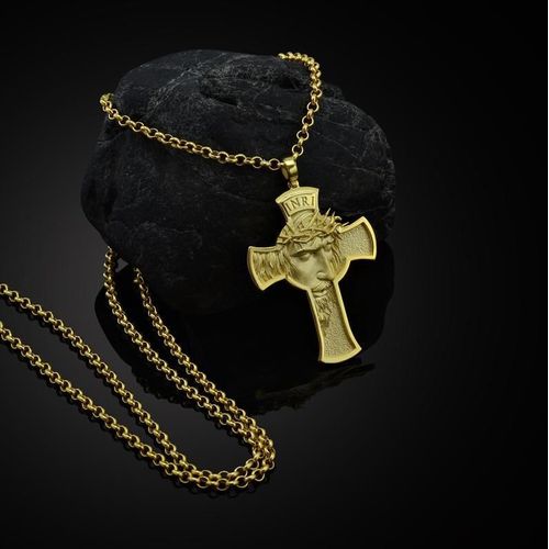 Collier Vintage Pour Hommes, Couronne D'épine, Jésus, Croix, À La Mode, Bon Marché, Bijoux D'halloween, Personnalisé