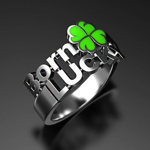Bague En Trèfle Vert Pour Hommes, Bijoux À La Mode, Lettre Cool, Vintage, Accessoires Esthétiques, Bagues De Luxe