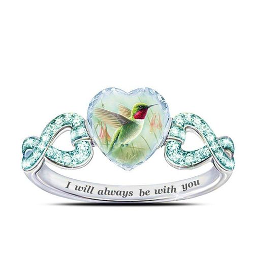 Bague Colibri Vert À La Mode, Bijoux Vintage En Cristal Bon Marché, Vente En Gros, Bagues En Cristal, Accessoires Esthétiques