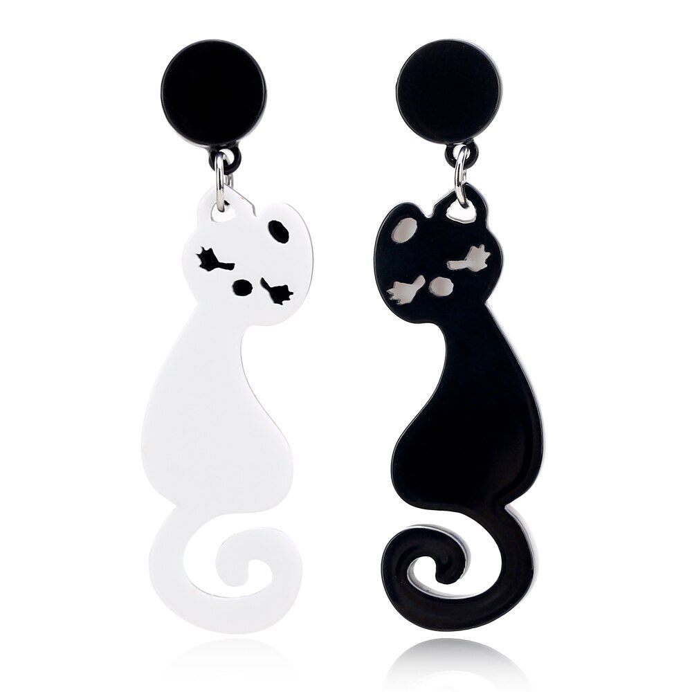 Boucles D'oreilles Chat Pour Femmes, Accessoires À La Mode, Personnalité Exagérée, Animal, Goutte D'eau, Jolie Fille, Boîte De Nuit, Bijoux Hip-Hop, 2019