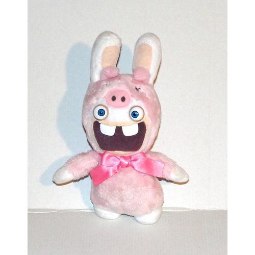 Peluche Lapin Cretin Sonore Déguisé En Cochon Ubisoft - Doudou Lapin Jemini - 21 Cm