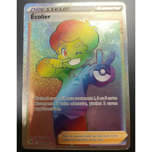Carte Pokemon Ecolier 276/264 secrète rainbow Poing de Fusion EB08 FR