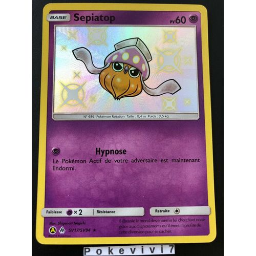 Carte Pokemon Sepiatop Sv17 / Sv94 Shiny Soleil Et Lune 11.5