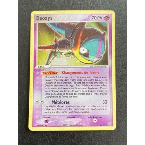 Carte Pokemon Ex Emeraude Deoxys 2 / 106 Holo