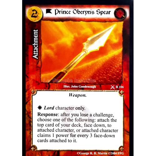 Carte A Game Of Thrones Ccg - Prince Oberyn's Spear R#106