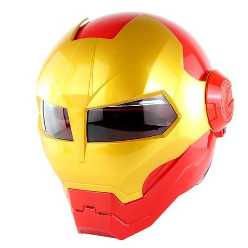 Casque Moto Unisexe de Marque luxe Transformateurs Iron Man Soman SM515  Casque de moto demi casque
