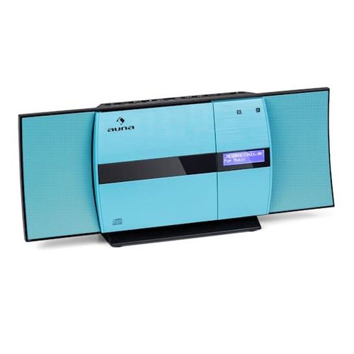 auna V-20 DAB Chaîne stéréo verticale Bluetooth NFC CD MP3 USB DAB+ & Tuner FM