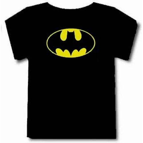 T-Shirt Noir Batman 100% Coton Tailles : Xs S M L Xl Grande Tailles : Xxl 3xl 4xl 5xl