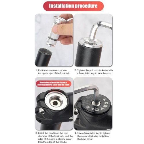 Tige D'extension De Casque De Vélo, Bouchon De Compression, Écrou Étoile, Fourche Avant De Vélo En Alliage D'aluminium, Partie D'extension De Vtt