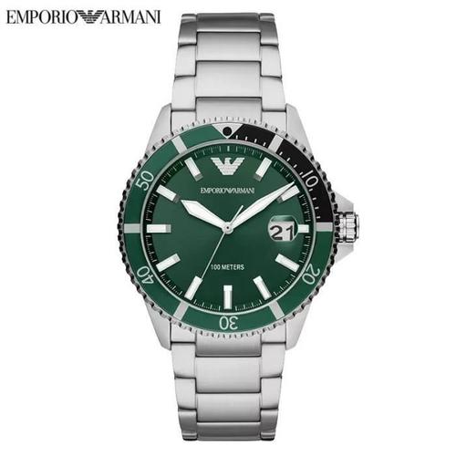 Montre Homme Emporio Armani Ar11338 - Acier Inoxydable - Vert - Quartz - Étanche 5 Atm