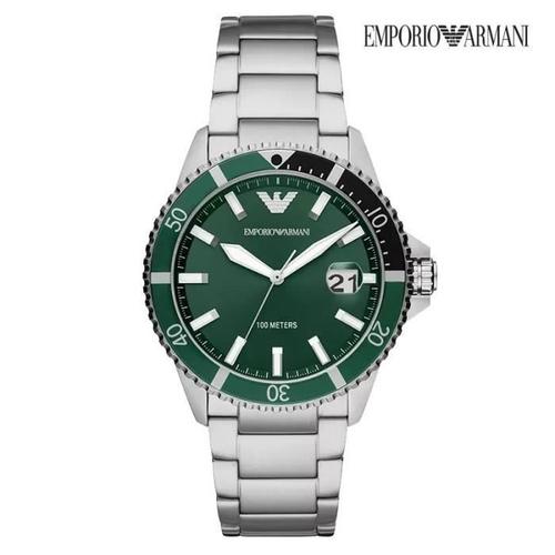 Montre À Quartz Pour Homme Ar11338 - Emporio Armani - Date À Trois Aiguilles - Acier Inoxydable - 10 Atm