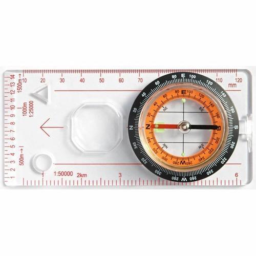 Règle Multifonctionnelle Boussole Extérieur Carte Échelle Loupe Avec Sangle Camping Randonnée