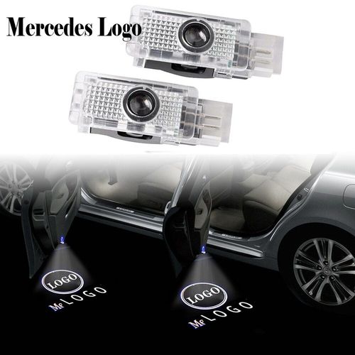 4 Pièces Voiture Porte Lumière Logo Laser Bienvenue Lampe Led Auto Emblème Projecteur Fantôme Luces Pour Mercedes Amg Cla Cls E Classe 2013-2018