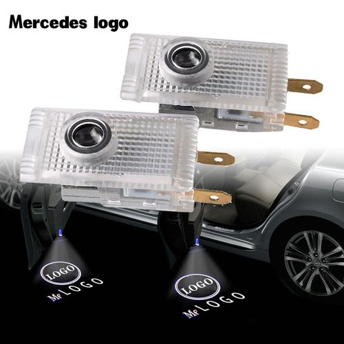 Led Voiture Porte Lumière Logo Laser Décor Lampe Ambiante Pour Mercedes Benz W210 E Classe Coche Emblème Projecteur Bienvenue Luces Courtoisie