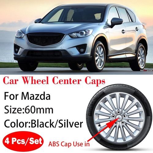 Centre De Roue De Voiture 60mm, 4 Pièces, Couvercle Cache-Moyeu Pour Mazda Atenza Mx3 Cx3 Cx5 2 3 6 323 626 Rx8 Rx7, Protège Axela Speed 6, Accessoires