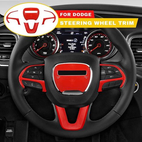 Voiture Volant Décoration Couverture Autocollants Auto Intérieur Accessoires Pour Dodge Challenger Chargeur 2015-2020 Durango 2014-2019