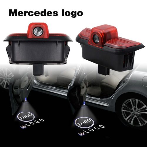 Feu De Porte De Voiture À Led Avec Logo Automatique, Lampe De Bienvenue Au Laser, Emblème D'ombre Fantôme, Pour Mercedes Amg W204 Classe C C200 C260 C280 C300 C230