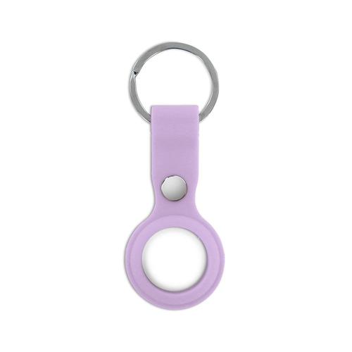 Protection En Silicone Avec Attache Porte-Clé Pour Airtag - Mauve