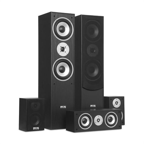 auna Surround Pack d'enceintes home cinéma 3 voies 335W RMS - noir