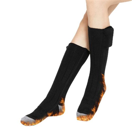 Chaussettes Chauffantes À Batterie Pour Hommes Femmes 2200 Mah Le Noir