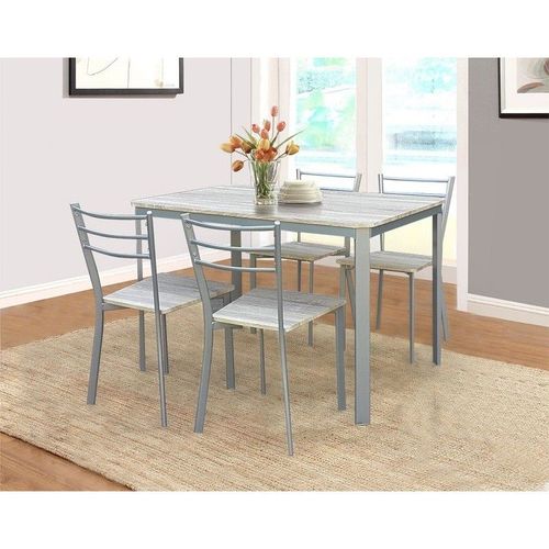 Table De Cuisine Et Salle ? Manger + 4 Chaises Athenes Gris Et Sonoma.