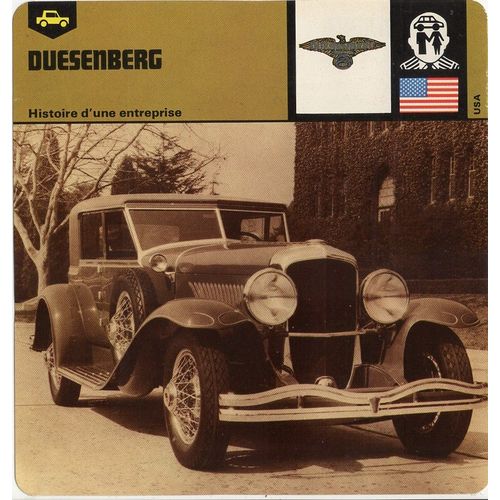 Fiche Edito-Service Duesenberg
