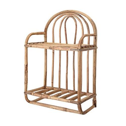 Etagère 2 Niveaux 33,5x20x52 Cm En Rotin