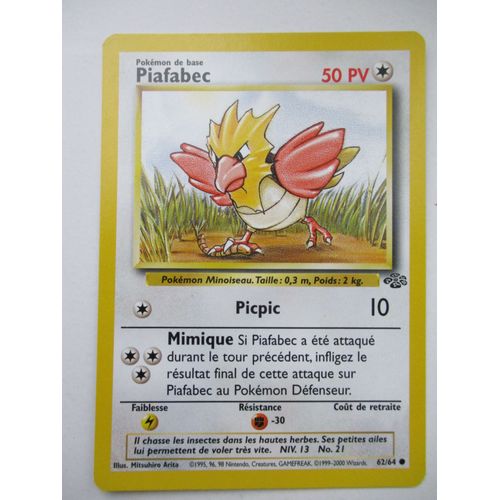 Pokémon De Base Piafabec 50 Pv