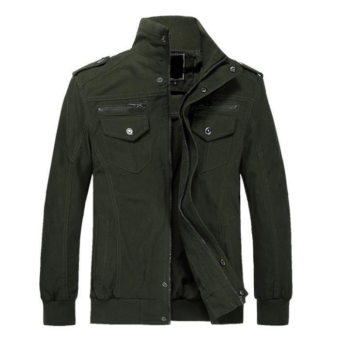 Blouson Homme Perfecto Court Mode Losir Unie Veste Uniforme Militaire en  tenue Vêtement à Capuche Masculin Pardessus Jacket