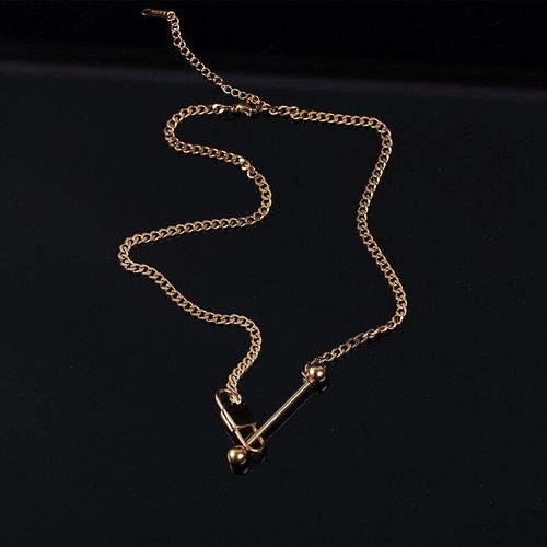 Collier Doré En Acier Inoxydable 316l Pour Femmes, Bijou Tendance, Bâton De Perles, Cadeau De Fête, Collection 2021