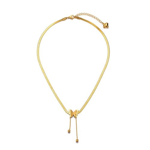 Collier Papillon Doré En Acier Inoxydable 316l, Exquis, Os De Serpent, Pour Femme, Mode Féminine, Fête, 2021