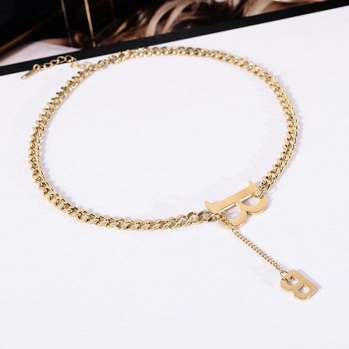 Collier Avec Pendentif Lettre B En Acier Inoxydable 316l Pour Femmes, Ras Du Cou, Tendance, Cadeau De Fête, Bijoux À La Mode, 2021
