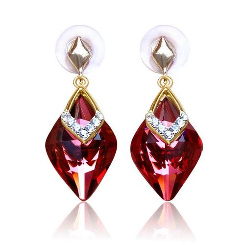 Boucles D'oreilles En Verre Pour Femmes Et Filles, Nouvelle Marque À La Mode, Romantique, Doré, Grand Verre, Cadeau, Bijoux De Fête, 4 Couleurs, E1235