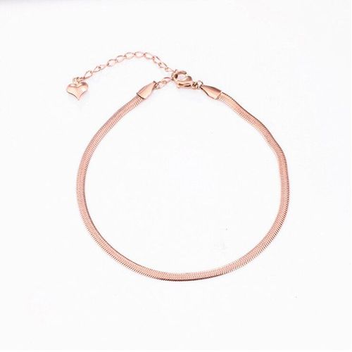 Bracelet De Cheville Épais En Acier Inoxydable 316l, Couleur Or Rose, Os De Serpent, Bijoux À La Mode, Cadeau Pour Femmes, 2021