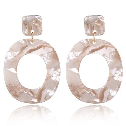 Boucles D'oreilles En Résine Acrylique Acide Pour Femmes, Pendentif Ovale, Long, Bijoux À La Mode, E122, 2018
