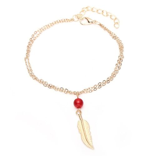 Chaîne De Cheville À Pampilles En Cristal Pour Femmes, Bijou De Plage Élégant, Simple, Avec Feuilles, Été, 2019
