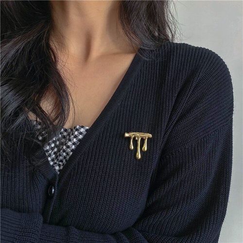 Broche Irrégulière En Métal, Tempérament De Célébrité, Accessoires De Vêtements De Mode, Bijoux Ms, Cadeaux De Noël, Vente En Gros