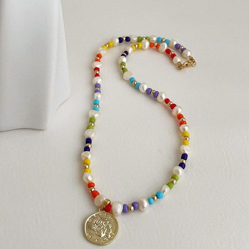 Collier De Perles D'eau Douce, M Perle, Pendentif Vintage Sud-Coréen, Chaîne De Clavicule, Accessoires De Bijoux Pour Femmes Mariées