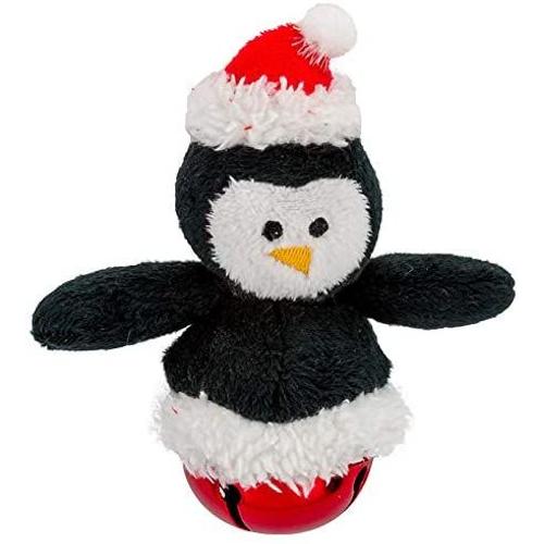 Jouet Pingouin Gros Grelot De Noël Pour Chat - L.12 Cm