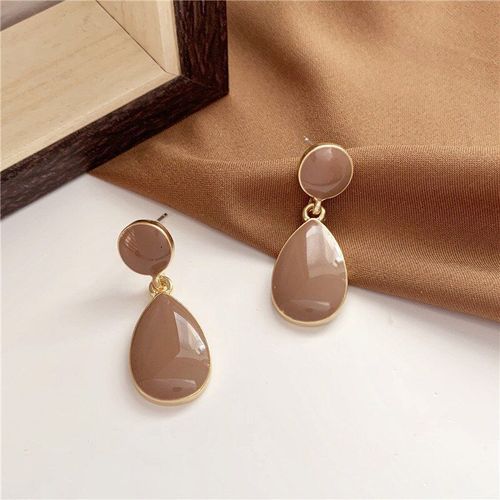 Boucles D'oreilles Joker En Alliage De Zinc Pour Femmes, Élégantes, Mode Vin Rouge, Personnalité Féminine, Push-Back, Métal Ethnique