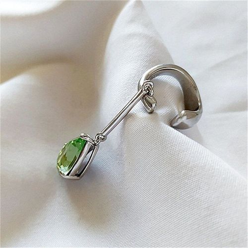 Boucles D'oreilles Pendantes En Cristal Vert Pour Femme, Accessoire De Mode Rétro Géométrique, De Fête Et De Voyage