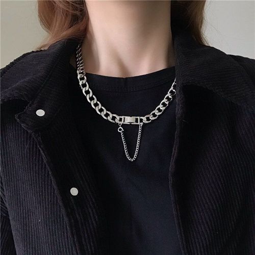 Collier En Métal Style Bohémien Pour Femmes, Chaîne De Clavicule Punk Hip-Hop, Accessoires Cadeaux De Fête, Europe Et États-Unis