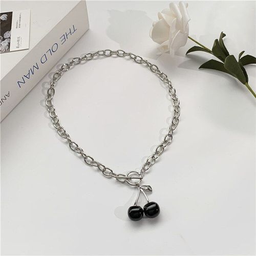 Yangliujia-Collier Rétro Pour Femmes, Chaîne De Clavicule, Style Cerise Noire, Accessoires De Bijouterie, Harajuku, 2020