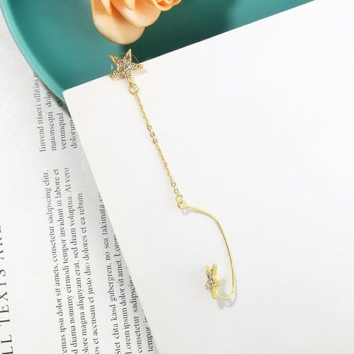 Boucles D'oreilles En Os Pour Femmes, Chaîne, Étoile, Gland Rouge, Simple, 2021