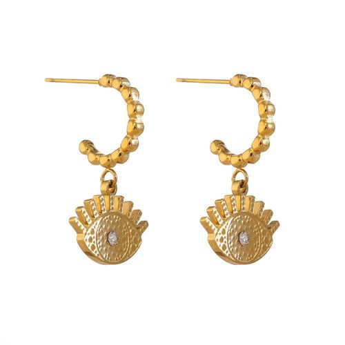 Boucles D'oreilles Tendance Pour Femmes, En Acier Inoxydable, En Métal Plaqué Or 18 K, En Titane, Bijoux Cadeau De Fête