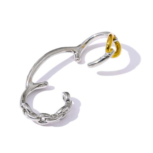 Boucles D'oreilles En Métal, 1 Pièce, Géométrique, Clip, Chic, 2021 Cuivre, Sans Piercing, Os, Mode, Bijoux, Cadeau